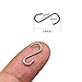 Hysagtek 200 Pcs Mini S Hook Connectors S Shaped Hanging Hooks Wire Hook for DIY Crafts, Jewelry,Key Chain and Pet Name Tag,14mm/0.55 Inch Long