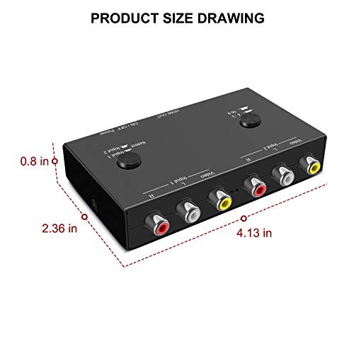 RCA to HDMI Converter Dingsun AV to HDMI Adapter, 3RCA/CVBS/AV