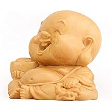 Maitreya Wood Carving, Handicraft Decoration, Hand-Carved, Suitable for Decorate Giving, 4.5 * 5.0cm