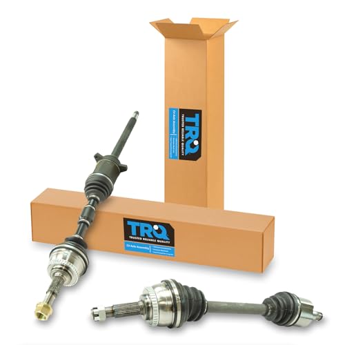 Image of TRQ Front Driver and Passenger Side CV Axle Assembly Set 2 Piece Compatible with 2005-2006 Nissan Altima V6 3.5L Automatic 2005-2006 Maxima Automatic 2004 Maxima SE