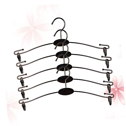 HOLIDYOYO 10pcs Laundry Hangers Downsizing Hanger Panties Underpants Hangers Panty Rack Trousers Hanger Suit Hangers Underwear Hanger Light Hanger Coat Hangers Metal Hangers Black