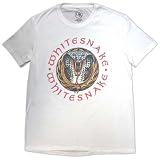 Rock Off officially licensed products Whitesnake Donnington Snake T Shirt, blanco, S