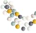 Tranquil Mint Handmade Felt Ball Garland by Sheep Farm Felt- Gray, Mint, Mustard, Ivory Pom Pom Garland. 2.5 cm balls