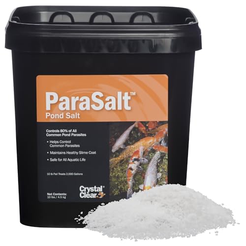 CrystalClear ParaSalt Outdoor Pond & Water Garden Rock Salt Crystals, Fish Parasite Control...