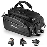 West Biking Waterproof Hard Shell Bike Rear Rack Bag 31L Capacity EVA Bicycle Trunk...
