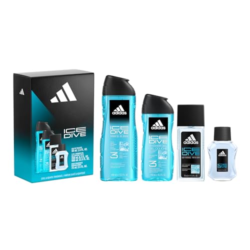 adidas - Ice Dive Giftset including an Eau de Toilette, Body Wash (X2) and a Deo Natural Spray