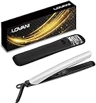 LOVANI Mini Hair Straightener,0.6 Inch Travel Flat Iron Dual Voltage Small Size Hair Iron with 3D Floating Ceramic Tourmaline Plates for Short Hair,White