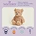 warmies Microwavable & Weighted Stuffed Animals, Brown Curly Bear - Heated Stuffed Animal Plushie for Warmth & Comfort - Cute Soft Plush Toys for Adults & Children (Boys, Girls, Babies & Toddlers)