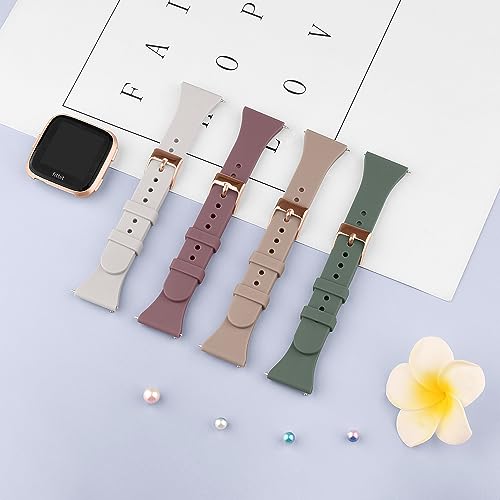Bracelet de sport fin compatible avec Fitbit Versa 2 lot de 3