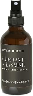 River Birch Currant + Jasmine Scented Linen and Room Spray | Home Fragrance | 4 oz Glass Amber Bottle | Luxury Signature Scent | Handmade in Texas