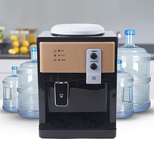 Countertop Hot and Cold Water Dispenser 5 Gallon Top Loading Countertop Water Dispenser Warm and Hot Water Tool for Home Office School