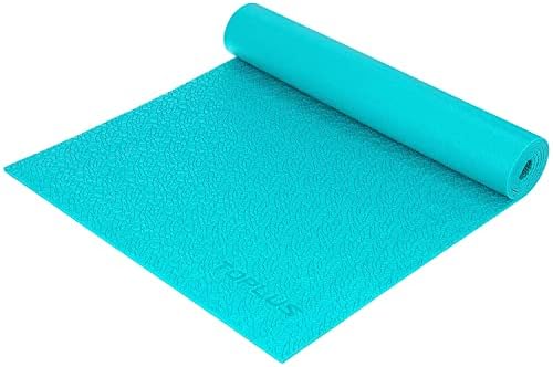 Yoga Mat, Premium 1/4 inch Imprint Non Slip Extra Thick Fitness & Exercise Mat with Carrying Strap, PVC Workout Mat for All Types of Yoga, Pilates and Floor Exercises