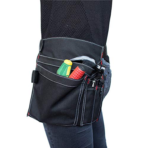 Cyleibe Tool Belt Pouch, 12OZ Multifunctional Canvas Waist Apron Tool Pocket Bags with Adjustable Belt Clip for Workshop Storage/Wood Working Tools/Screwdriver Pouch/Garden - Black 7 Cyleibe Tool Belt Pouch, 12OZ Multifunctional Canvas Waist Apron Tool Pocket Bags with Adjustable Belt Clip for Workshop Storage/Wood Working Tools/Screwdriver Pouch/Garden - Black - Image 7