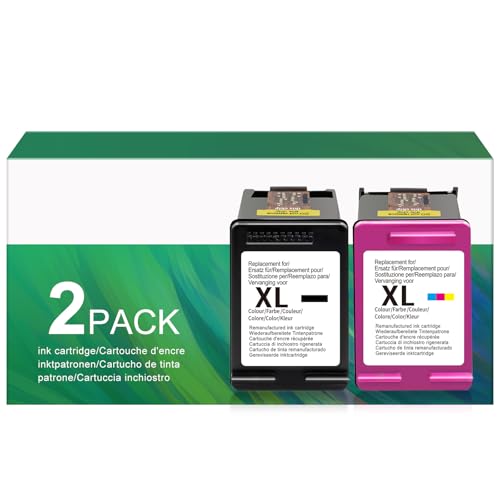 swiss toner Compatible para HP 302XL 302 XL Remanufacturado Cartuchos de Tinta para HP Envy 4525 4520 4522 4524 4520 Officejet 3833 3830 3834 3832 4650 4654 Deskjet 3630 2130 1110 （2-Pack