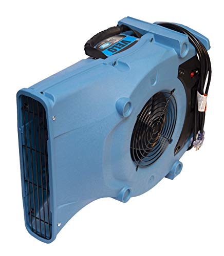 Dri Eaz Velo Air Mover F504 Professional Water Damage Dryer For Carpets, Walls, Floors, 1.9 Amp Saves Power, 1-Speed, High Velocity, Quiet, Well Built, Daisy Chains, Blue #TOP3