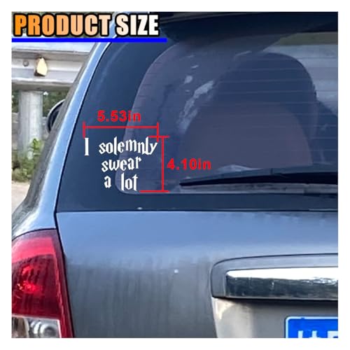 Image of BDZMC I Solemnly Swear A Lot Sticker Decal, Funny Bumper Sticker, Waterproof Vinyl Decal, Automotive Exterior Decoration Sticker Decal for Cars, Trucks, Bumpers, Laptops, Windows, Wall