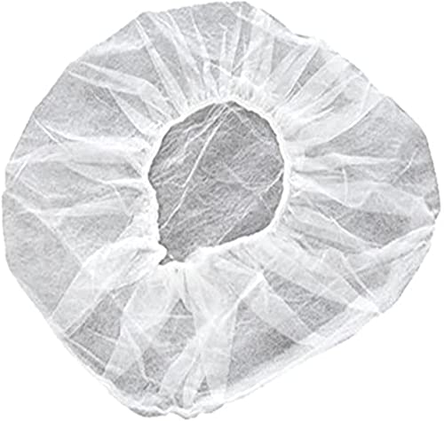 Sumedtec - 100 Stück Weiß Einweg Vlies Elastische Anti-Staub Haarschutzkappen für Krankenhaus Labor Arzt Krankenschwester Lebensmittelservice Tattoo