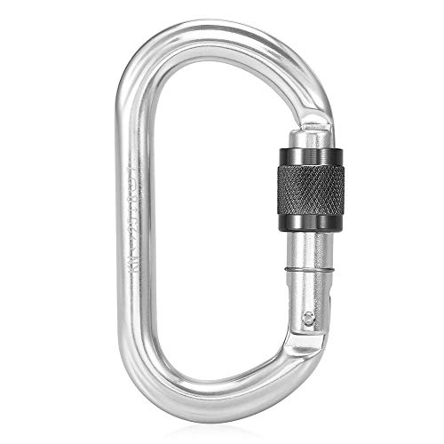 mingzhe 25KN Srew Locking Gate Mosquetão Heavy Duty Forma D Fivela Pack Argola em D Mosquetão Escala