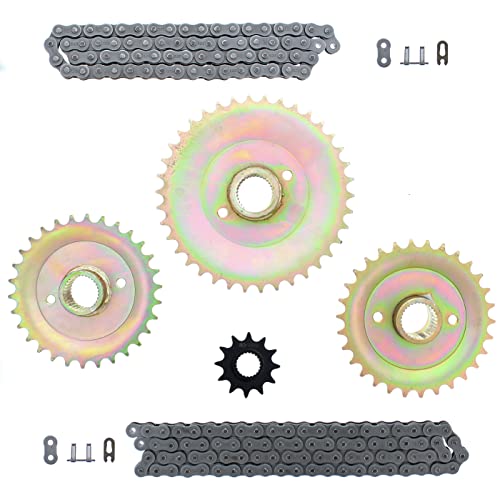 Non O-Ring Chain & Sprocket for Polaris Sportsman 500 6X6 2003-2008 80L, 116L