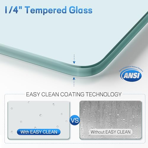 ENSO SENKA Corner Shower Enclosure 34" D X 34" W X72" H Shower Stall for Walk in Showering, 1/4" Thick Clear SGCC Tempered Glass Sliding Shower Door, Brushed Nickel (Shower Base Not Included) by ENSO SENKA - Image 7