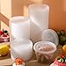Acellegic 100 Pack Deli Container Lids Clear Plastic Reusable Lids for 8, 16, 32oz Deli Container Soup, Freezer, Microwave, Dishwasher Safe, Not Include Cups