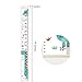 Sylfairy Kids Growth Chart, Wall Ruler Wood Frame Fabric Canvas Removable Height Measure Chart for Boys Girls Growth Ruler Unicorn Wall Room Decoration 79''7.9''（Green Dinosaur)
