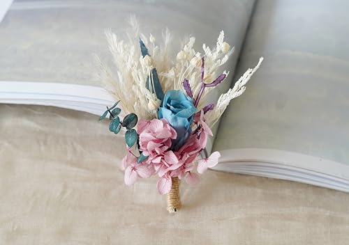 Bridal Boutonniere, flores ornamentales para boda miniatura 2