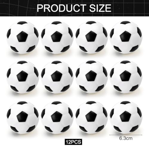 Augesak 12 Stück Mini Fußball, Fußball Klein, Mini Sportbälle, Schaumstoffbälle, Mini-Fussball, Kickerbälle, Antistressball, Softball Fussball Stressbälle
