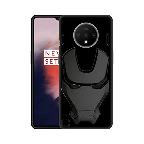 Image of COVERLY Official 3D Touch Feel Trending Real Hero Avenger Logo Mask Soft Rugged Grip Iron Man Super Power Cartoon Movie Engraved Silicone Matte Strong Back Cover for Xiaomi Poco F2 Pro - Black