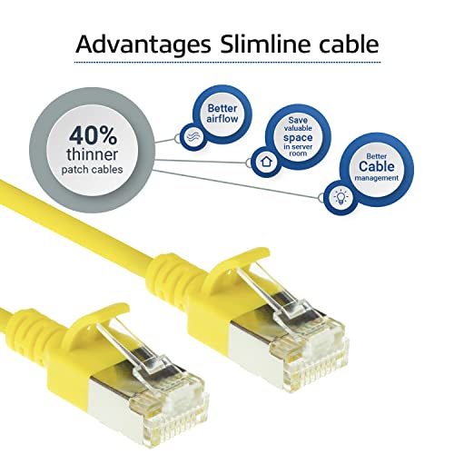 ACT CAT6a Network Cable, U/FTP LSZH LAN Cable, Thin 3.8 mm Slimline, Flexible Snagless CAT 6a Cable with RJ45 Connector - Image 4