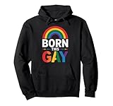 gay pride month lgbt | retro rainbow born gay pride parade felpa con cappuccio