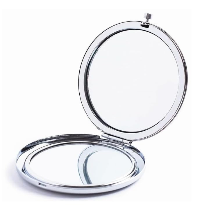 Travel Mirror Compact Silver - Compact in Size |Easy to Carry | Dual Side Mirror | Can be rotated to 180 Degrees-image-7