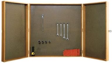 Three Section Storage Cabinet with 1/8" Pegboard