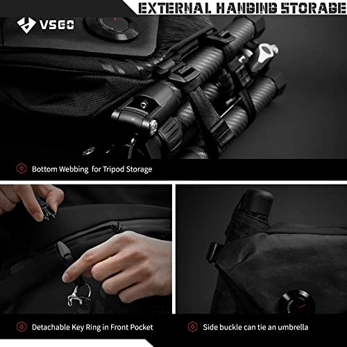 Image of VSGO 4L Quick-Access Waterproof Crossbody Camera Sling Bag-V-BP05L | for Small Mirrorless Cameras, Instant Magnetic-Mechanical Open & Close, Expandable Capacity, Adjustable Quick-Release Strap