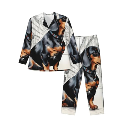 Pyjama homme imprimé teckel pour des soirées cocooning à Paris