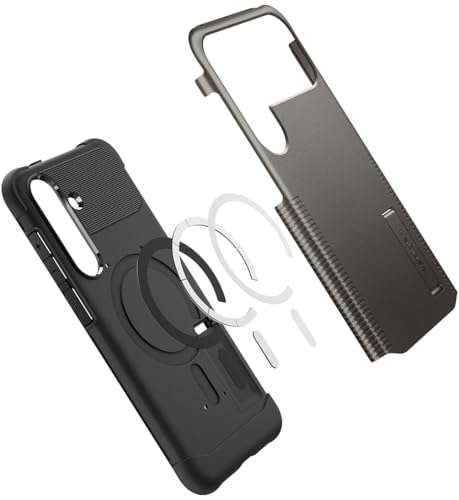 Image of Spigen Slim Armor MagFit | Samsung Galaxy S25 FE Case [Air Cushion Protection] [Magsafe] Galaxy S25 FE Back Cover | TPU+PC - Gunmetal
