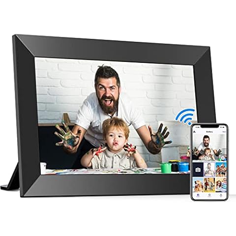 BIGASUO 10.1 Inch WiFi Digital Picture Frame, IPS HD Touch Screen Cloud Smart Photo Frames with Built-in 32GB Memory, Wall Mountable, Auto-Rotate, Share Photos Instantly from Anywhere Cover