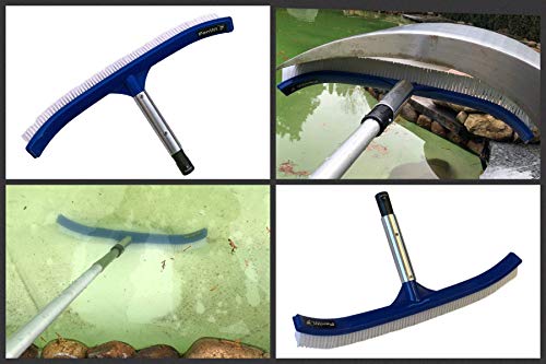 FenWi 6m Komplett Set zur Pool und Teich Reinigung und Pflege / 2X Kescher und 2X Bürste/Teleskopstange mit… – Bild 3