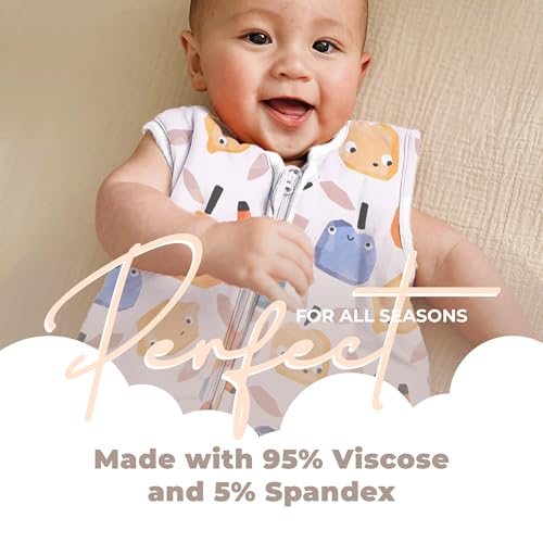 Image of Sleeveless Soft Baby & Toddler Sleeping Sack, Breathable with Adjustable Feet Cuffs & Anti-Slip Grip