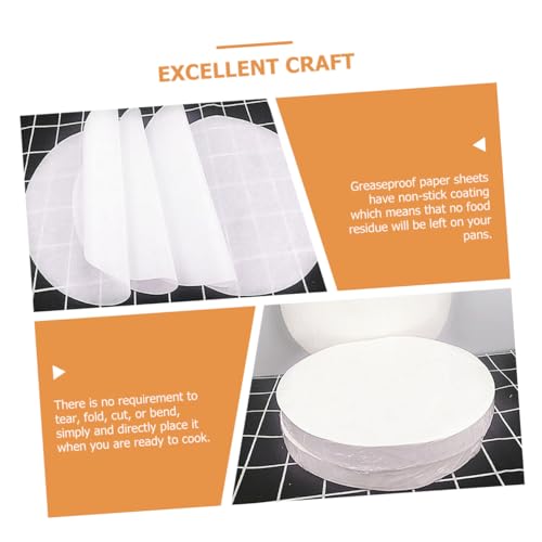 Feuilles de papier sulfurisé rondes 20 cm cuisson four et panier airfryer - 5