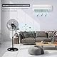 EXTRASTAR Standventilator 50cm Industrie mit 360° Auto-Oszillation & 3 Stufen, 80W/1300 U/min, Höhenverstellbar (101-130 cm) für Werkstatt, Lager, Großraumbüro & Schlafzimmer, Schwarz