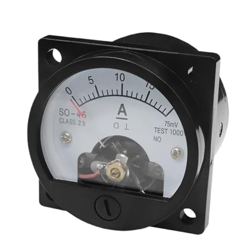 Voltímetro analógico redondo SO45-V de 15V ideal para tableros de control y talleres de electrónica