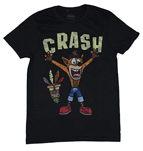 Crash Bandicoot Crash T-Shirt (Large) Black