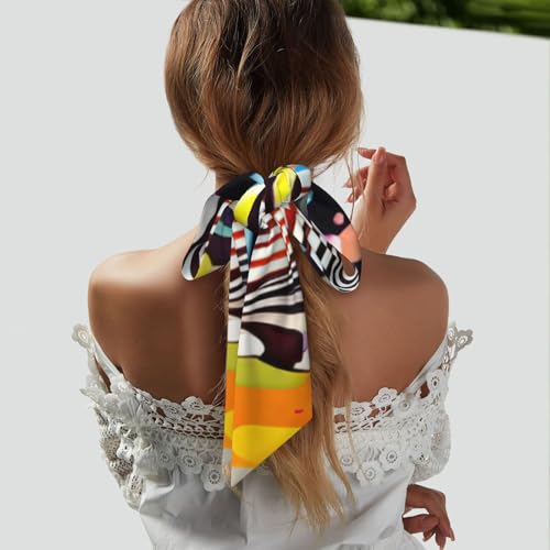 Abstract Animal Zebra Print Head Scarf for Women - Smooth, Breathable & Lightweight - Hair Wrap, Scarf3
