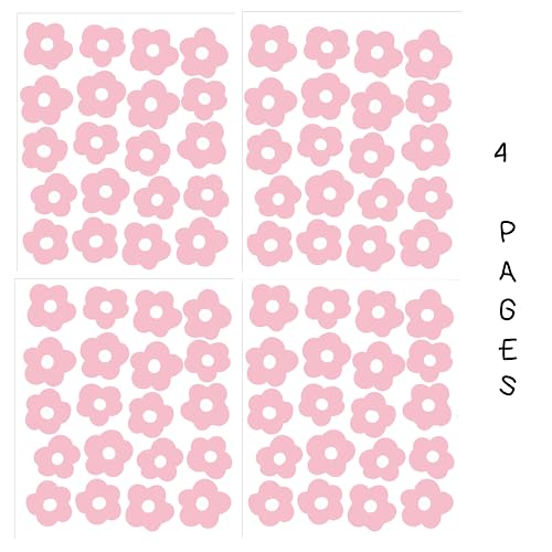 Vinilos decorativos flores adhesivas para pared rosa miniatura 3