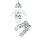 FEITONG Newborn Infant Baby Boy's Long Sleeve Tops +Long Pants +Hat (0-3 Months)