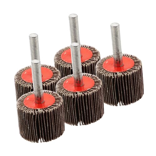 Amosfun 5pezzi Mole Abrasive Lamellari Assortite Per Utensili Rotanti Piccole Mole Lamellari e Punte Per Levigatura Per Riparazione Superfici Metalliche e Ristrutturazione Mobili