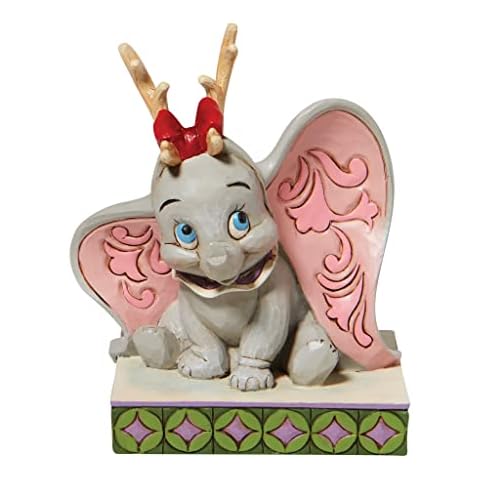 Disney Traditions Flying Dumbo As A Reindeer Figurine, Multicoloured, 10cm, 6008985 Cover