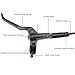 Keenso Hydraulic Disc Brake Set, 1 Pair Hydraulic Disc Brake Mountain Front and Rear Brake Levers Set & Parts & Parts