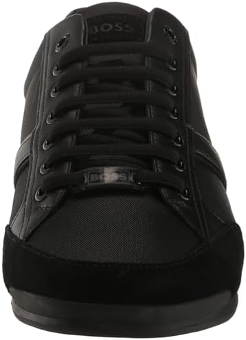 HUGO BOSS Men's Saturn Low Profile Sneakers, Open Black, 10 | Image 1
